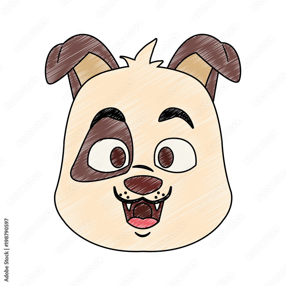 Naklejka premium Cute dog cartoon vector illustration graphic design