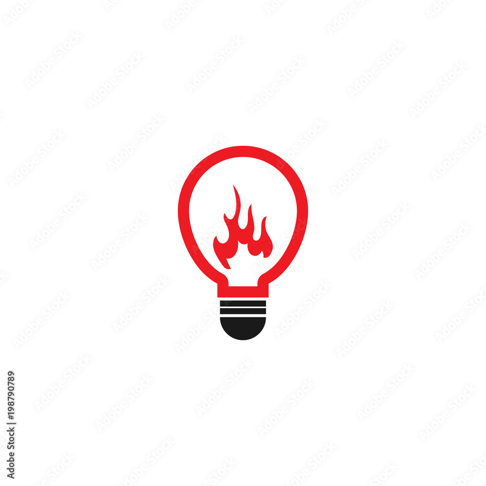 Fiery abstract lamp logo design template Fiery abstract lamp logo design template