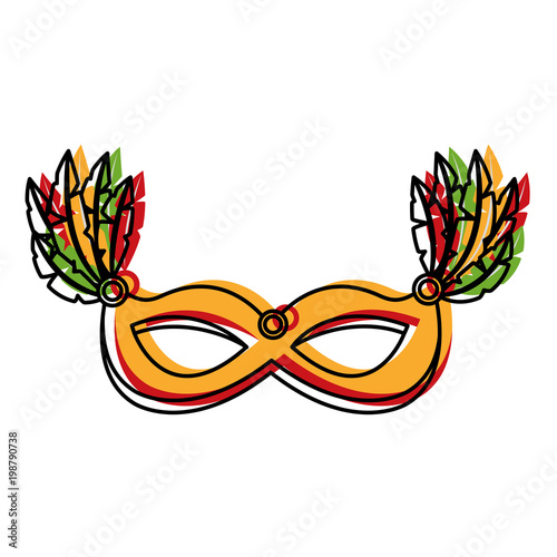 carnival mask isolated icon