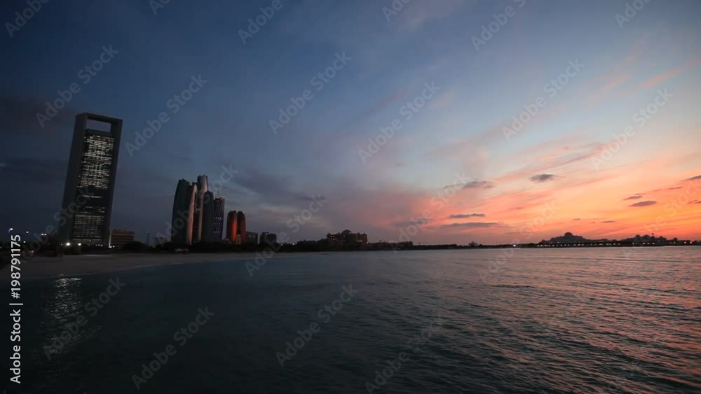 Sunset in Abu Dhabi in a cloudy day Sunset in Abu Dhabi in a cloudy day