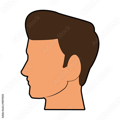 Man head cartoon vector illustration graphic design