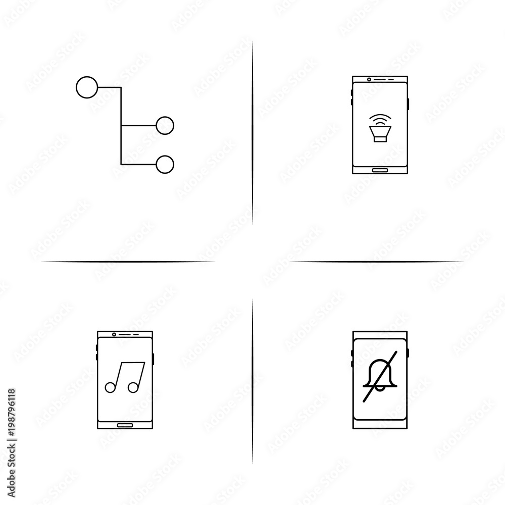 Music simple linear icons set. Outlined vector icons Music simple linear icons set. Outlined vector icons