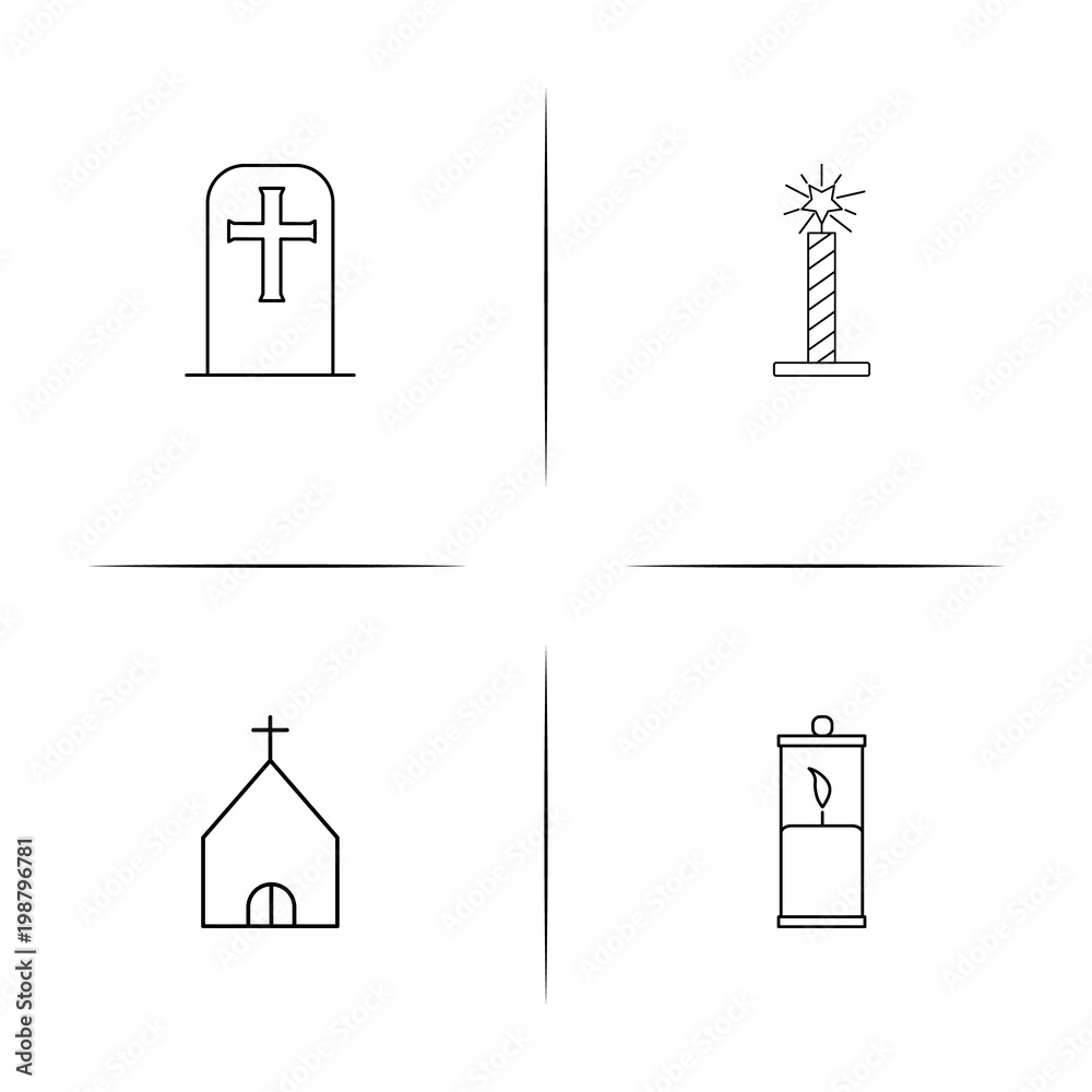 Religion simple linear icons set. Outlined vector icons Religion simple linear icons set. Outlined vector icons