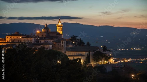 Sunset in Trevi, Umbria, Italy