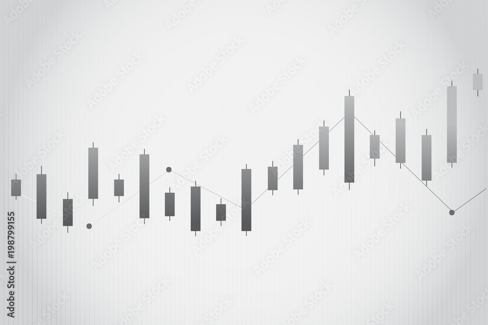 Business graph candlestick chart stock market investment trading, vector illustrator