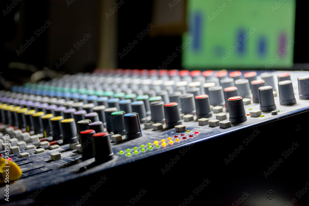 Audio controller In the meeting room Old dusty Audio controller In the meeting room Old dusty