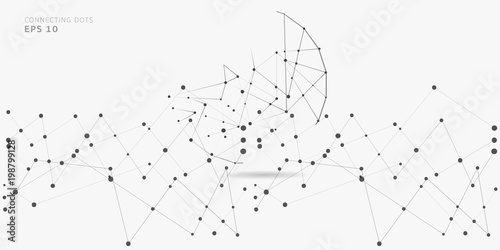 Abstract connecting dots and lines  Polygonal background  technology design  vector illustrator