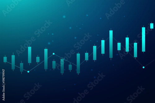 Business graph candlestick chart stock market investment trading  vector illustrator