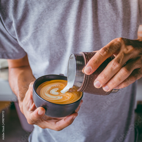 Fotografie latte coffee