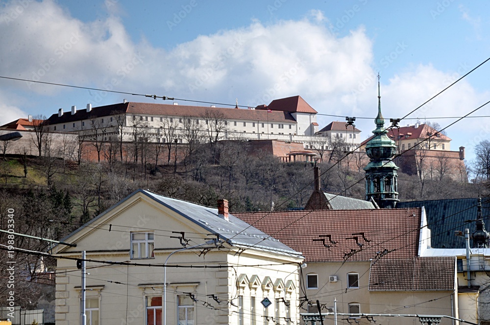 castle Spilberk and city Brno, Czech republic, Europe