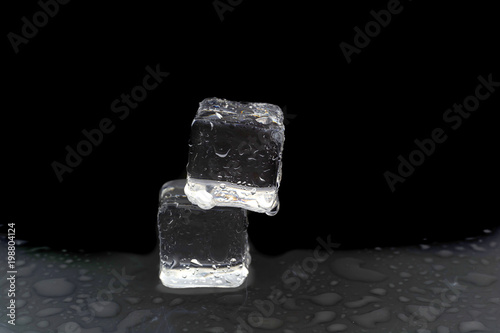 Fototapeta Naklejka Na Ścianę i Meble -   ice cubes on white background.