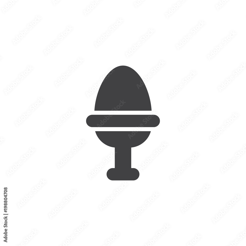 Boiled egg vector icon. filled flat sign for mobile concept and web design. Egg on stand simple solid icon. Symbol, logo illustration. Pixel perfect vector graphics Boiled egg vector icon. filled flat sign for mobile concept and web design. Egg on stand simple solid icon. Symbol, logo illustration. Pixel perfect vector graphics