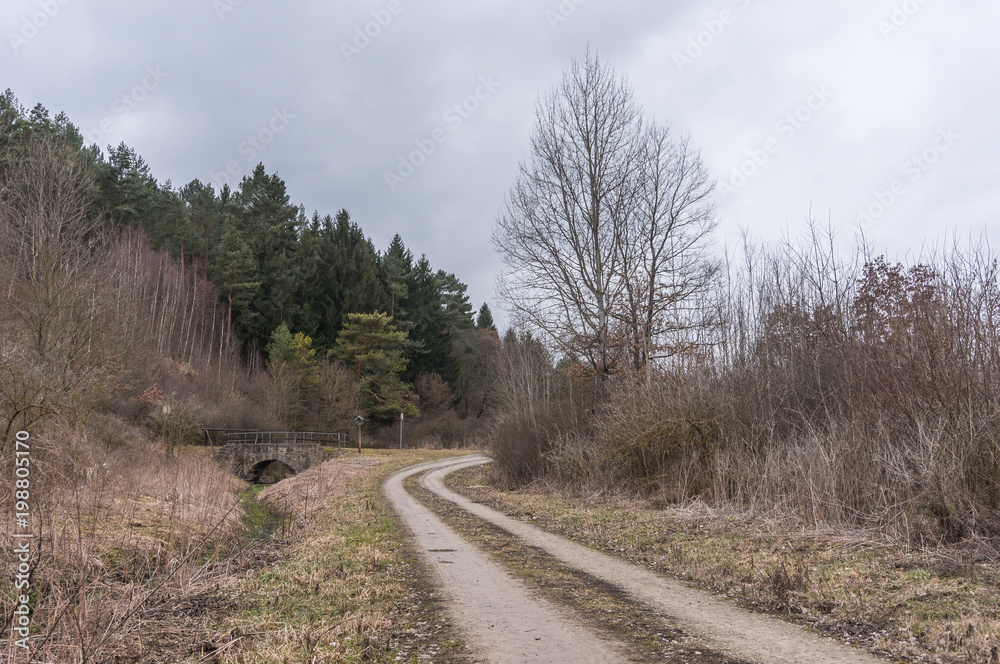 Alte Brücke im Frühling