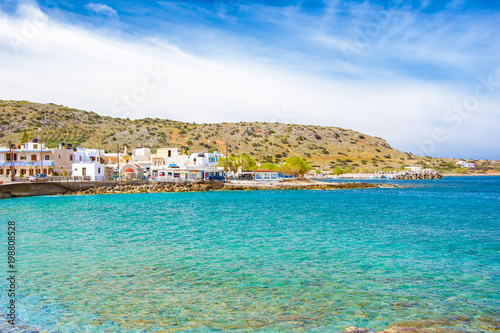 Traditional pictorial coastal fishing village of Milatos, Crete, Greece.