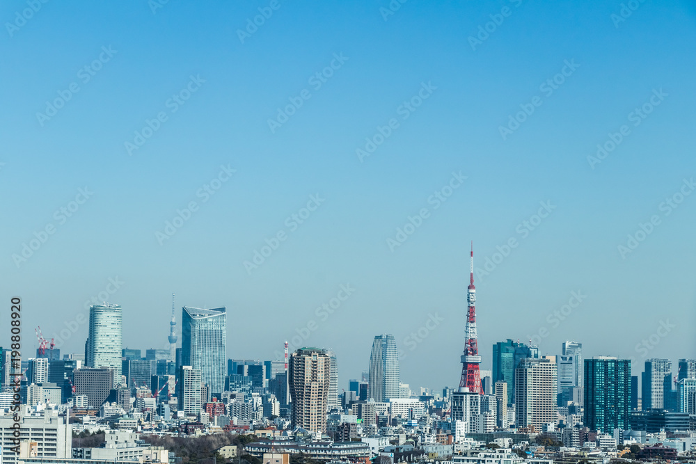 東京渋谷から高層ビルを望むOverlooking the Tokyo from Shibuya