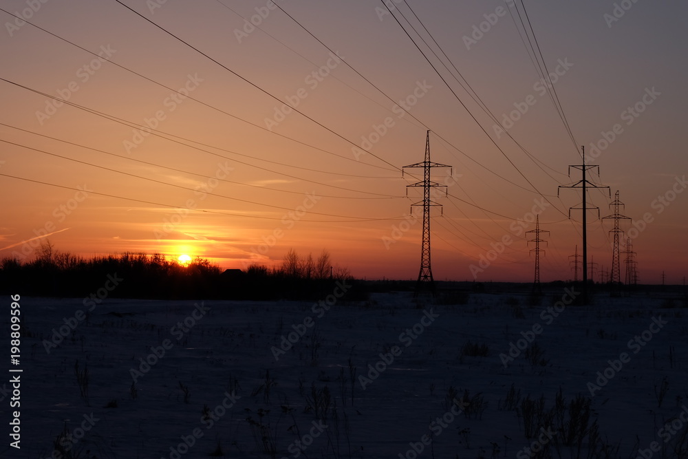 electricity grid  electricity industry electricity market   sunset