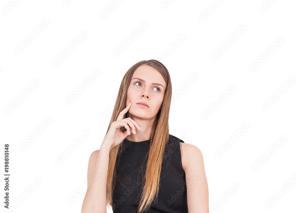Pensive blonde woman Pensive blonde woman