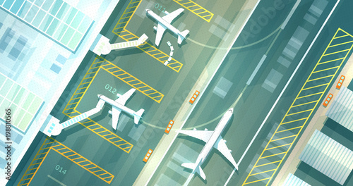 Vectpr Airport Top View