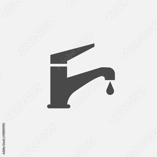 Fototapeta faucet tap vector icon tap water