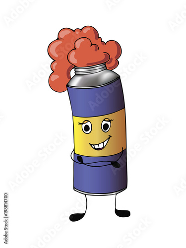 Vector illustration of sprayed insulation on white background. hand sketched of spray foam. Color clipart for building sector and architecture. cheerful illustration for logo, banner, flayer, card