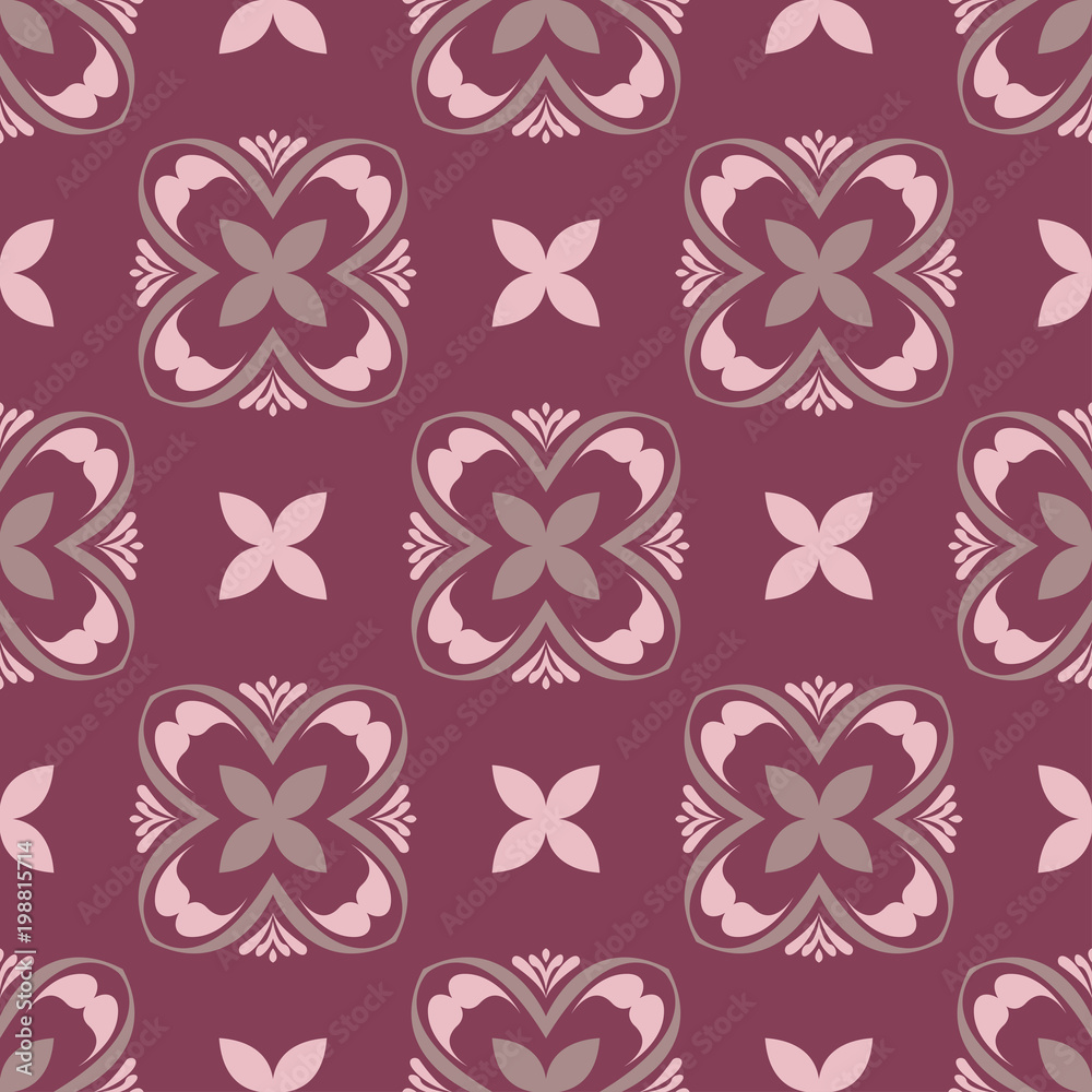 Floral red seamless background Floral red seamless background
