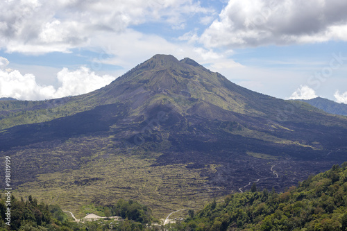 Landscape of Batur volcano on Bali island  Indonesia