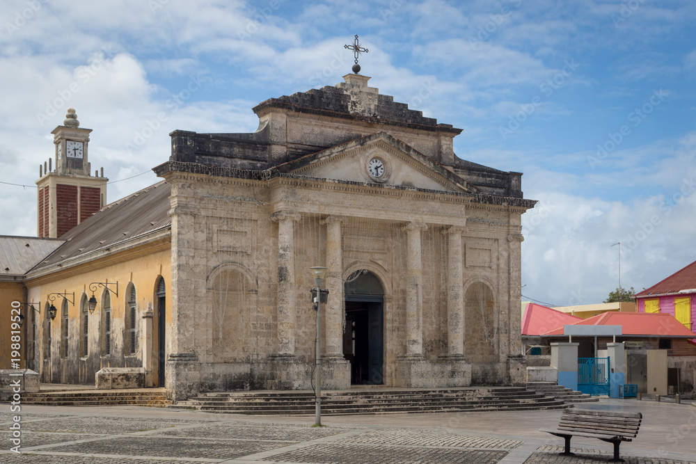 Catholic church of Saint-Jean-Baptiste in town Le Moule, Guadeloupe, Caribbean