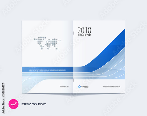 Abstract brochure design, modern catalog, centerfold cover, flyer in A4 with colourful smooth shapes for development