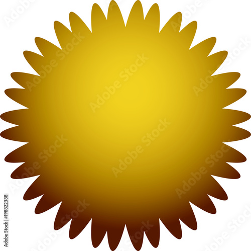 Yellow flower badge