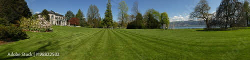 Springtime in Switzerland - Zuggersee Cham Villette park panorama