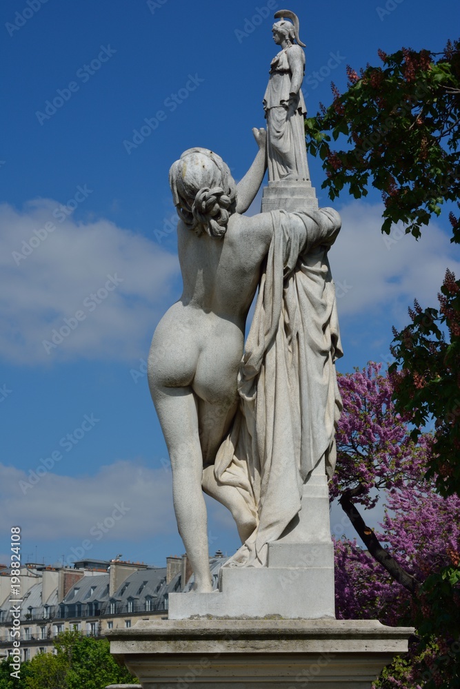 Statues in the Tuileries Garden, Paris.