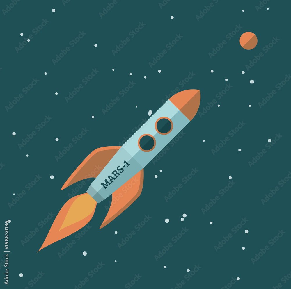 Naklejka premium Rocket