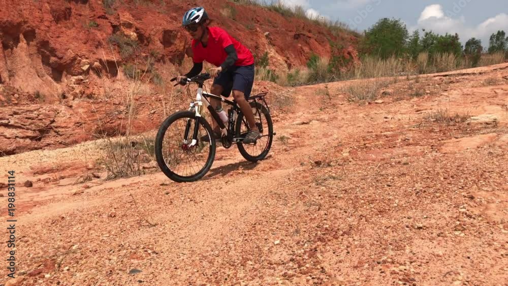 Extreme Mountain Biking On Dirt Trail Extreme Mountain Biking On Dirt Trail