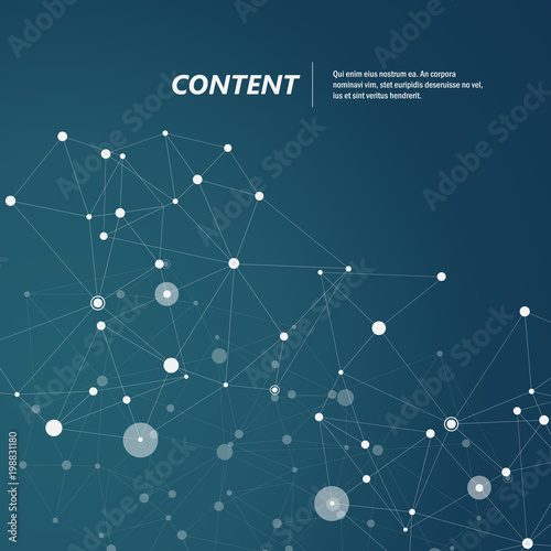 Graphic modern communication background with connection polygonal shapes