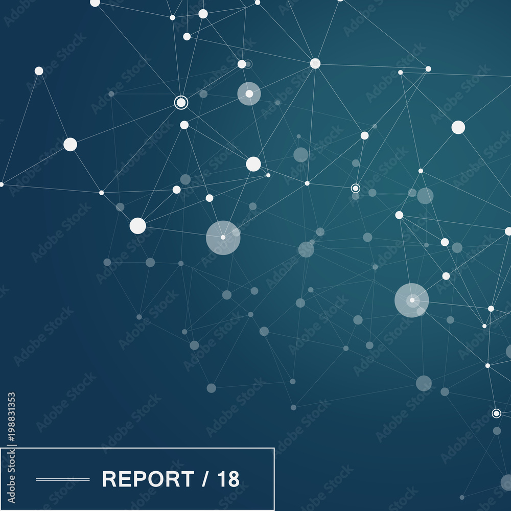 Abstract molecular background for medical research and biotechnology report Abstract molecular background for medical research and biotechnology report
