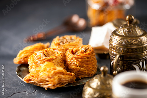  Dried dates and coffee photo