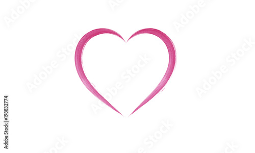 Watercolour heart frame vector illustration 