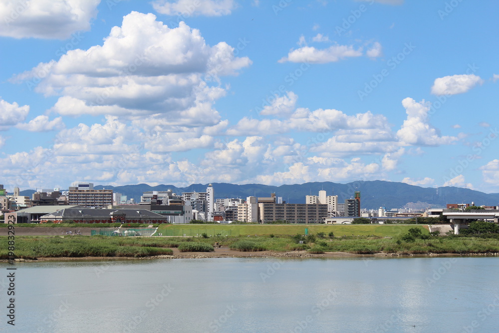 Obraz premium 雲と風景