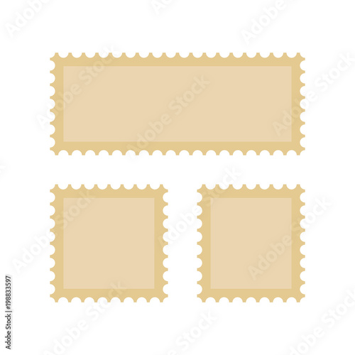 A set of postage stamps vintage, vector flat. Vector templates isolated