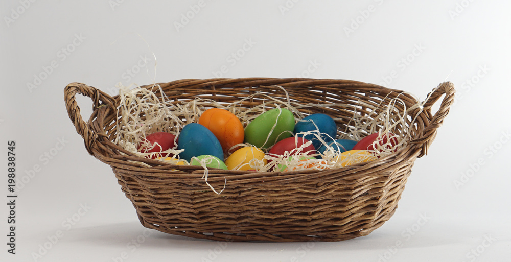 easter basket with easter eggs easter basket with easter eggs