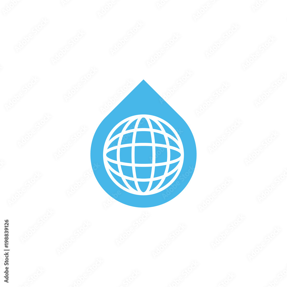 World Water Logo Icon Design World Water Logo Icon Design