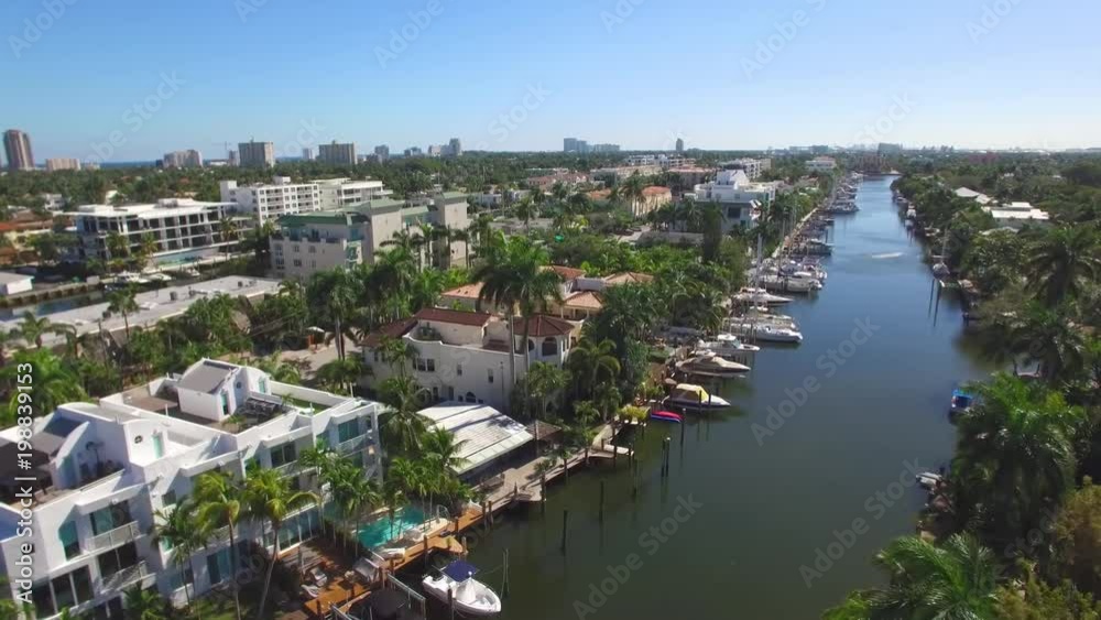 Aerial view of Fort Lauderdale Las Olas Isles, Florida, USA Aerial view of Fort Lauderdale Las Olas Isles, Florida, USA