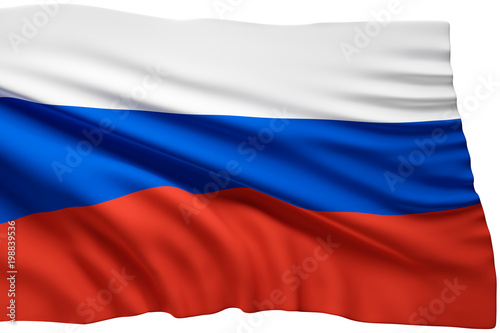 flag of Russia 3d rendering