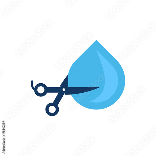 Barber Water Logo Icon Design