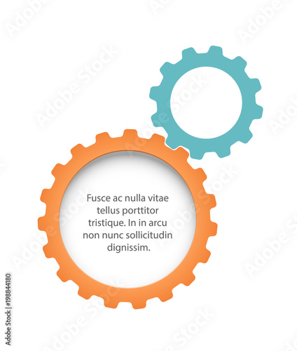 Flat gears background