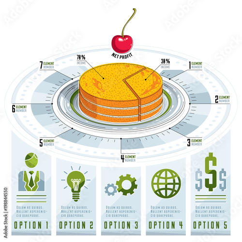 Infographics template, piec...