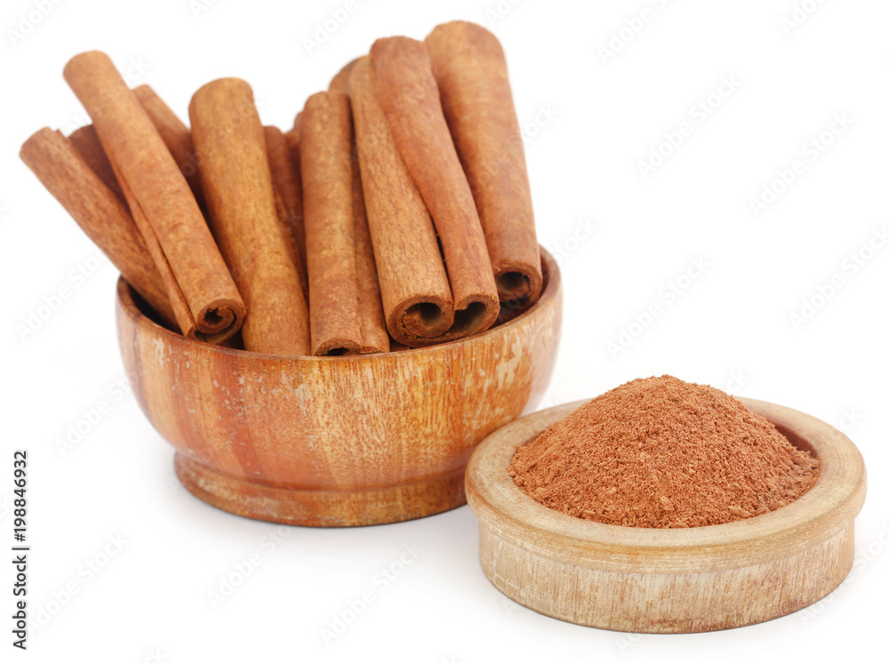 Cinnamon with powder spice Cinnamon with powder spice