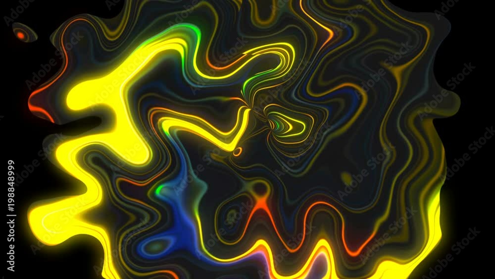 Abstract colorful background with visual wave oil blot on black, 3d rendering computer generating Abstract colorful background with visual wave oil blot on black, 3d rendering computer generating