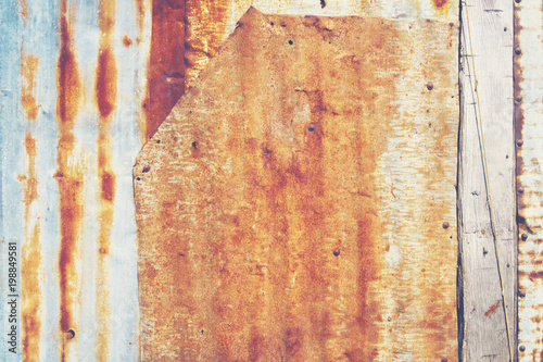 Old zinc wall, vintage filt...