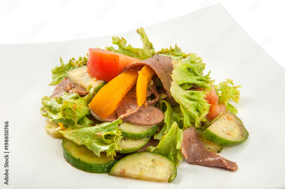 fresh salad in a white plate